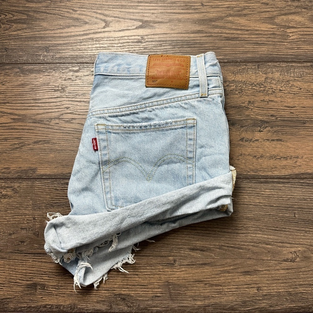Levi's Light Blue Jean Shorts for Women - Picture 2 of 4